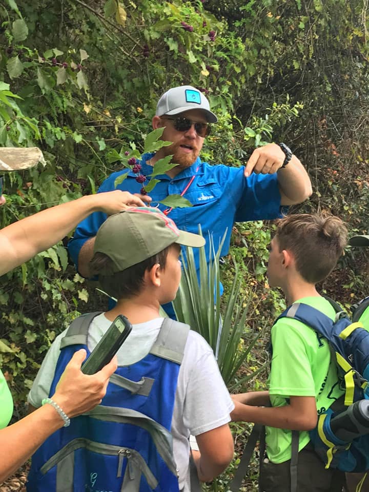 Wilderness Instructor, Steve Claytor leads Boy Scout Troop 26 on an adventure