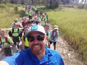 Wilderness Instructor, Steve Claytor leads Boy Scout Troop 26 on an adventure